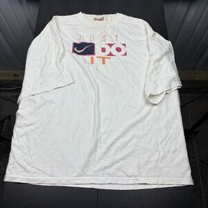 Vintage Nike Just Do It T-Shirt XXL White Graphic Tee Menswear